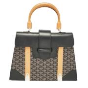 Pre-owned Leather handbags Goyard Vintage , Black , Dames