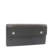 Pre-owned Leather wallets Louis Vuitton Vintage , Black , Dames