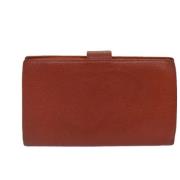 Pre-owned Leather wallets Chanel Vintage , Orange , Dames