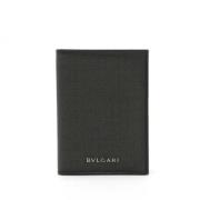 Pre-owned Leather wallets Bvlgari Vintage , Black , Dames