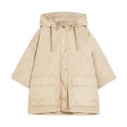 Stijlvolle gewatteerde jas met capuchon Max Mara Weekend , Beige , Dam...