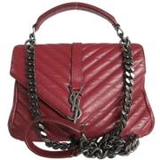 Pre-owned Leather shoulder-bags Yves Saint Laurent Vintage , Red , Dam...