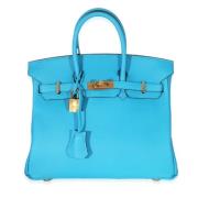 Pre-owned Leather handbags Hermès Vintage , Blue , Dames