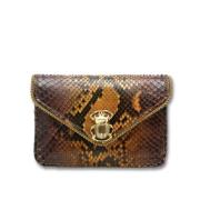 Python Enveloppe Kaarthouder Scarabee Claris Virot , Brown , Dames