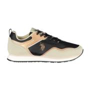 Klassieke Sneaker ZwartBeige Vrouwen Polyester U.s. Polo Assn. , Black...