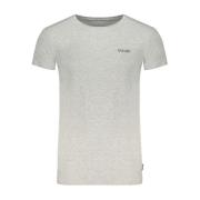 Grijze T-shirt met Subtiel Print voor Heren Gaudi , Gray , Heren