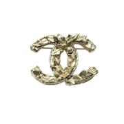 Pre-owned Fabric brooches Chanel Vintage , Yellow , Dames