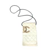 Pre-owned Leather chanel-bags Chanel Vintage , White , Dames