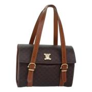 Pre-owned Canvas shoulder-bags Celine Vintage , Brown , Dames