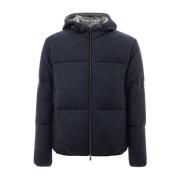 Omkeerbare bomberjas met capuchon Herno , Blue , Heren