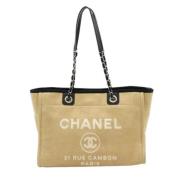 Pre-owned Canvas chanel-bags Chanel Vintage , Beige , Dames