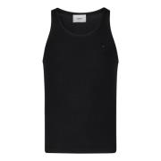 Zwarte Geribbelde Tanktop voor Mannen Coperni , Black , Heren