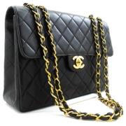 Pre-owned Leather chanel-bags Chanel Vintage , Black , Dames