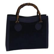 Pre-owned Leather handbags Gucci Vintage , Blue , Dames