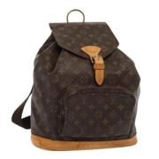 Pre-owned Canvas backpacks Louis Vuitton Vintage , Brown , Dames