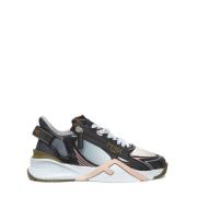 Zwarte Sneakers met FF Patroon Fendi , Multicolor , Dames