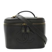 Pre-owned Leather chanel-bags Chanel Vintage , Black , Dames