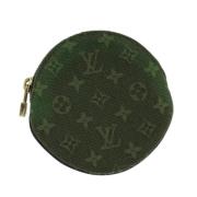 Pre-owned Canvas wallets Louis Vuitton Vintage , Green , Dames