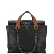 Pre-owned Leather chanel-bags Chanel Vintage , Black , Dames