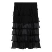 Lange Rok Elegante Stijl Valentino Garavani , Black , Dames