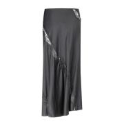 Sachic Satijnen Kant Midi Rok Samsøe Samsøe , Black , Dames