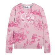 Winterland Chalet Soft Crewneck Sweater MC2 Saint Barth , Pink , Dames