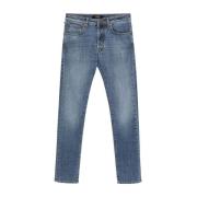 Slim Blue Division Stretch Jeans Incotex , Blue , Heren