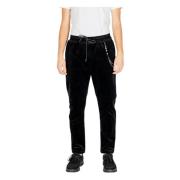 Zwarte Broek met Ritssluiting Gianni Lupo , Black , Heren