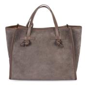 Suede Miss Tas met Leren Handvatten Gianni Chiarini , Gray , Dames