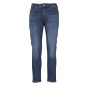 Blauwe Katoenen Jeans met Riemlussen Don The Fuller , Blue , Heren