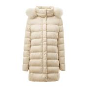 Gewatteerde parka met afneembare capuchon Herno , White , Dames