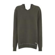 Groene Cashmere V-Hals Pullover Sweater Fendi , Green , Dames