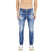 Twist Blauwe Slim Fit Jeans Dsquared2 , Blue , Heren