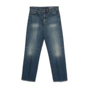 Stonewashed Korte Denim Jeans Victoria Beckham , Blue , Dames