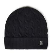 Zwarte Cable-Knit Beanie Hoed Givenchy , Black , Heren