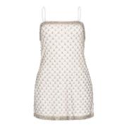 Witte Mesh Lingerie Minijurk Aw24 Pinko , White , Dames