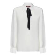 Witte Zijden Crêpe de Chine Blouse Max Mara , White , Dames