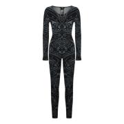 Grijze Paisley Catsuit Overall Jurk Wolford , Multicolor , Dames