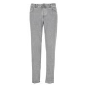 Grijze Katoenen Jeans met Riemlussen Peserico , Gray , Heren