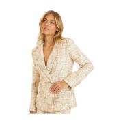 Blazer textuur juweel knopen Alma EN Pena , Beige , Dames