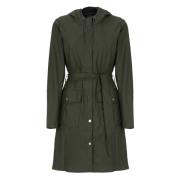 Groene regenjas voor vrouwen met capuchon Rains , Green , Dames