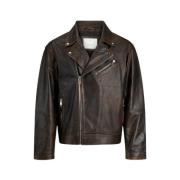 Leren Bikerjack Jack & Jones , Brown , Heren