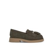 Tassel Flat Loafer Alma EN Pena , Green , Dames