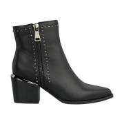 Ankle Boots met Rits op de Hak Alma EN Pena , Black , Dames