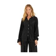 Vloeibare geknoopte shirt Alma EN Pena , Black , Dames