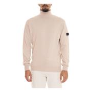 Turtleneck pullover met elleboogpatches Peuterey , Beige , Heren