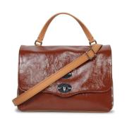 Naxos Leren Postina Tas Zanellato , Brown , Dames