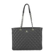 Pre-owned Leather chanel-bags Chanel Vintage , Black , Dames