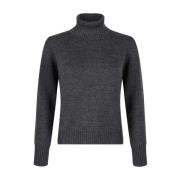 Donkergrijze Coltrui Sweater Gran Sasso , Gray , Dames