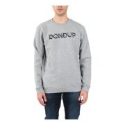 Katoenen sweatshirt met flocklogo Dondup , Gray , Heren